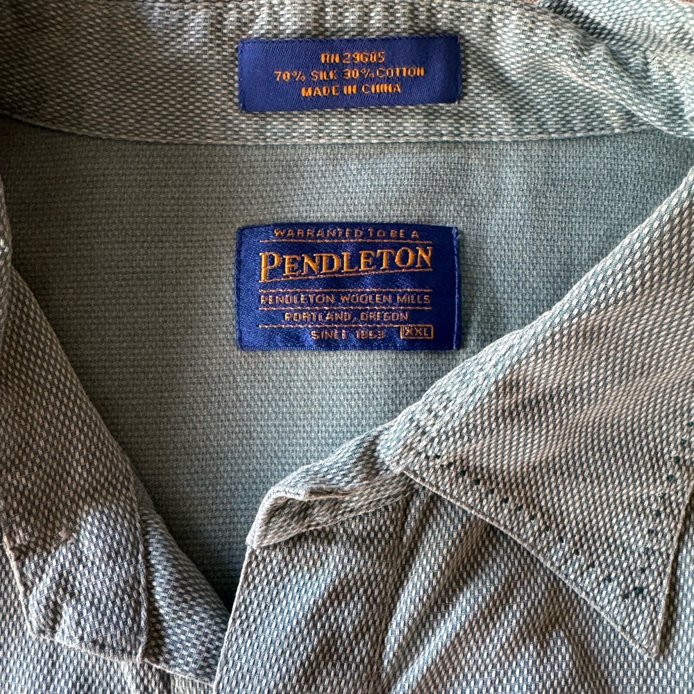 Pendleton Silk Button-Up Shirt - image 2